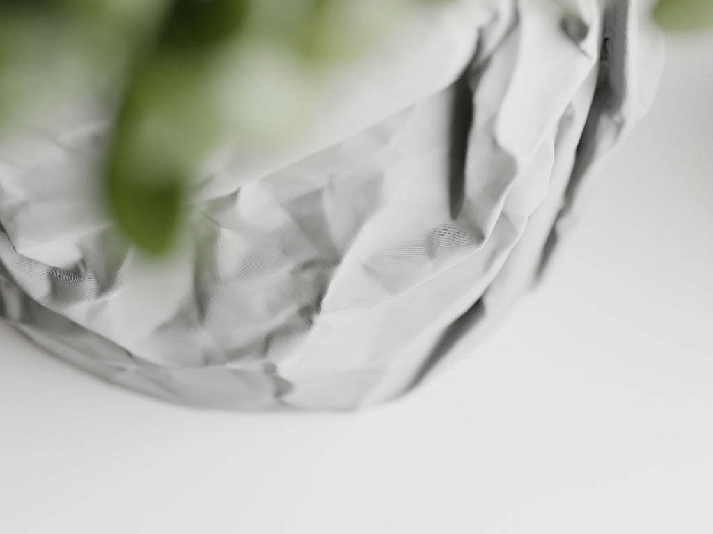 Crumbled Paper Pot Round Planter | Modern 3D Printed Planter