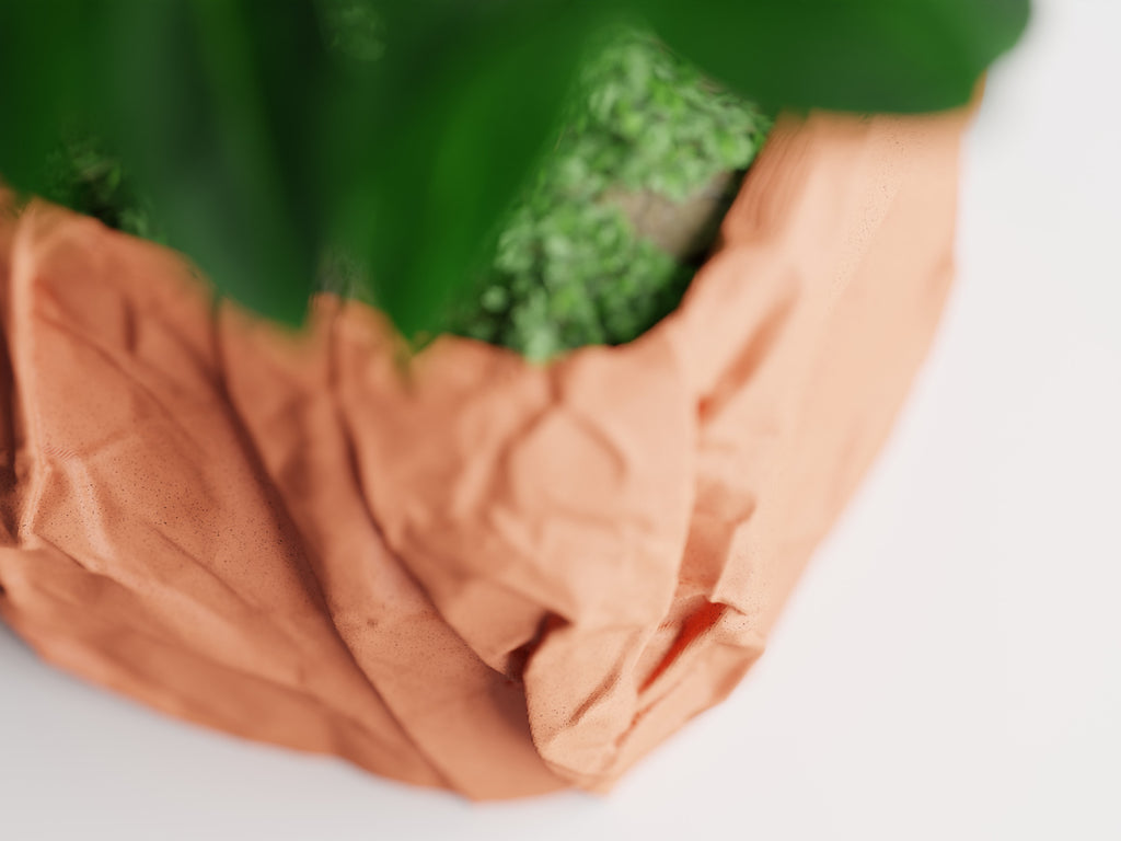 Crumbled Paper Pot Square Planter | Modern 3D Printed Planter