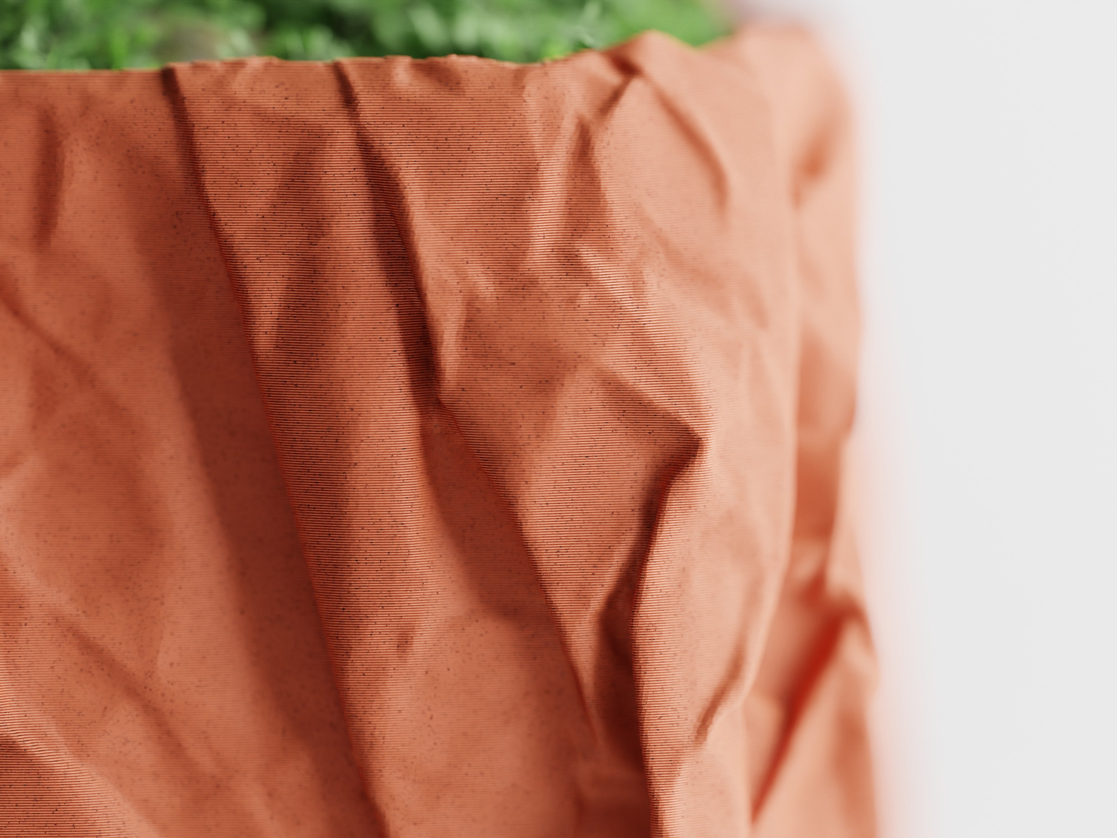 Crumbled Paper Pot Square Planter | Modern 3D Printed Planter