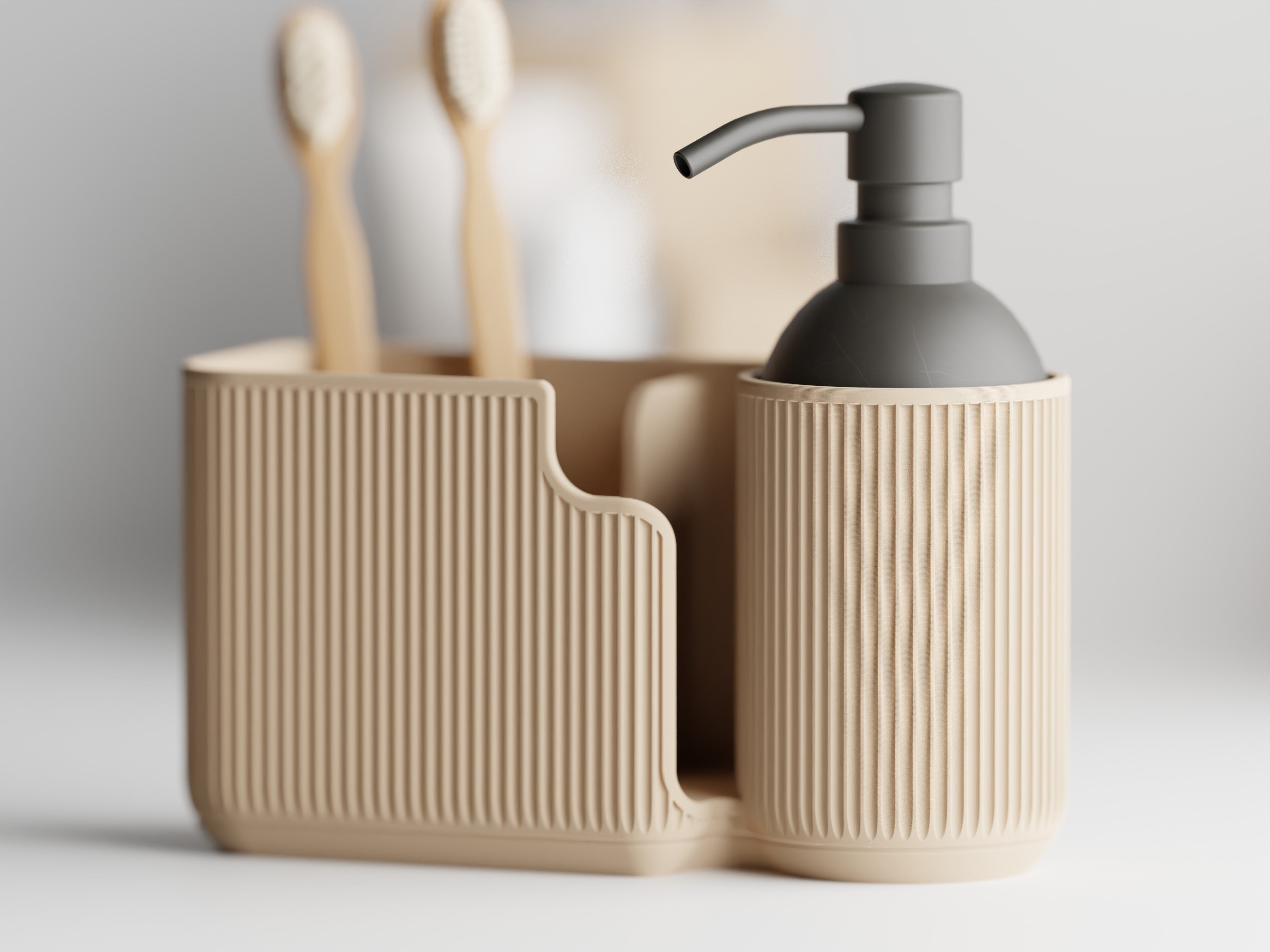 Duova Bathroom Organizer Set | Toothbrush Holder Set