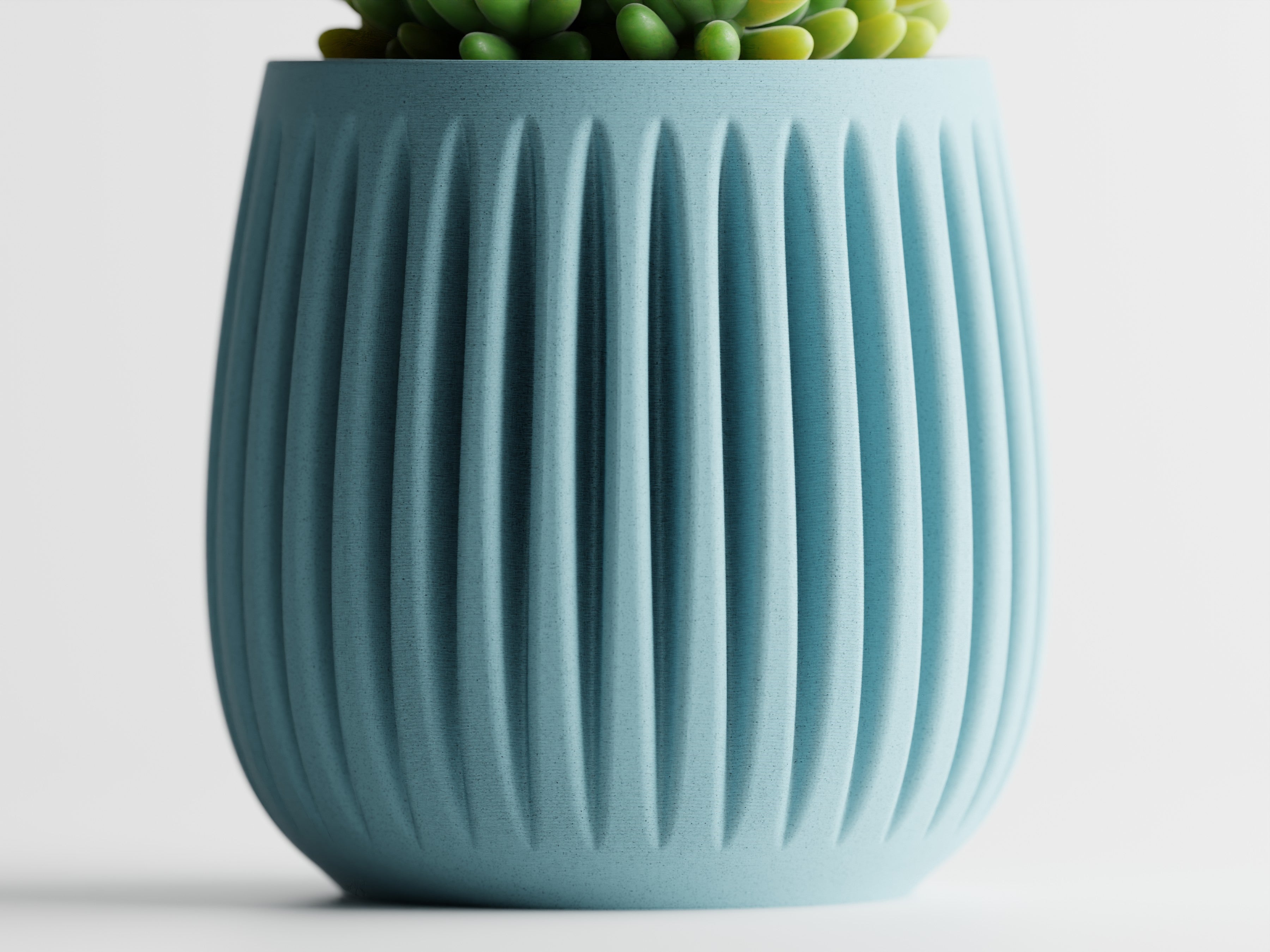 Columna Modern Ribbed Planter | 3D Printed Indoor Planter