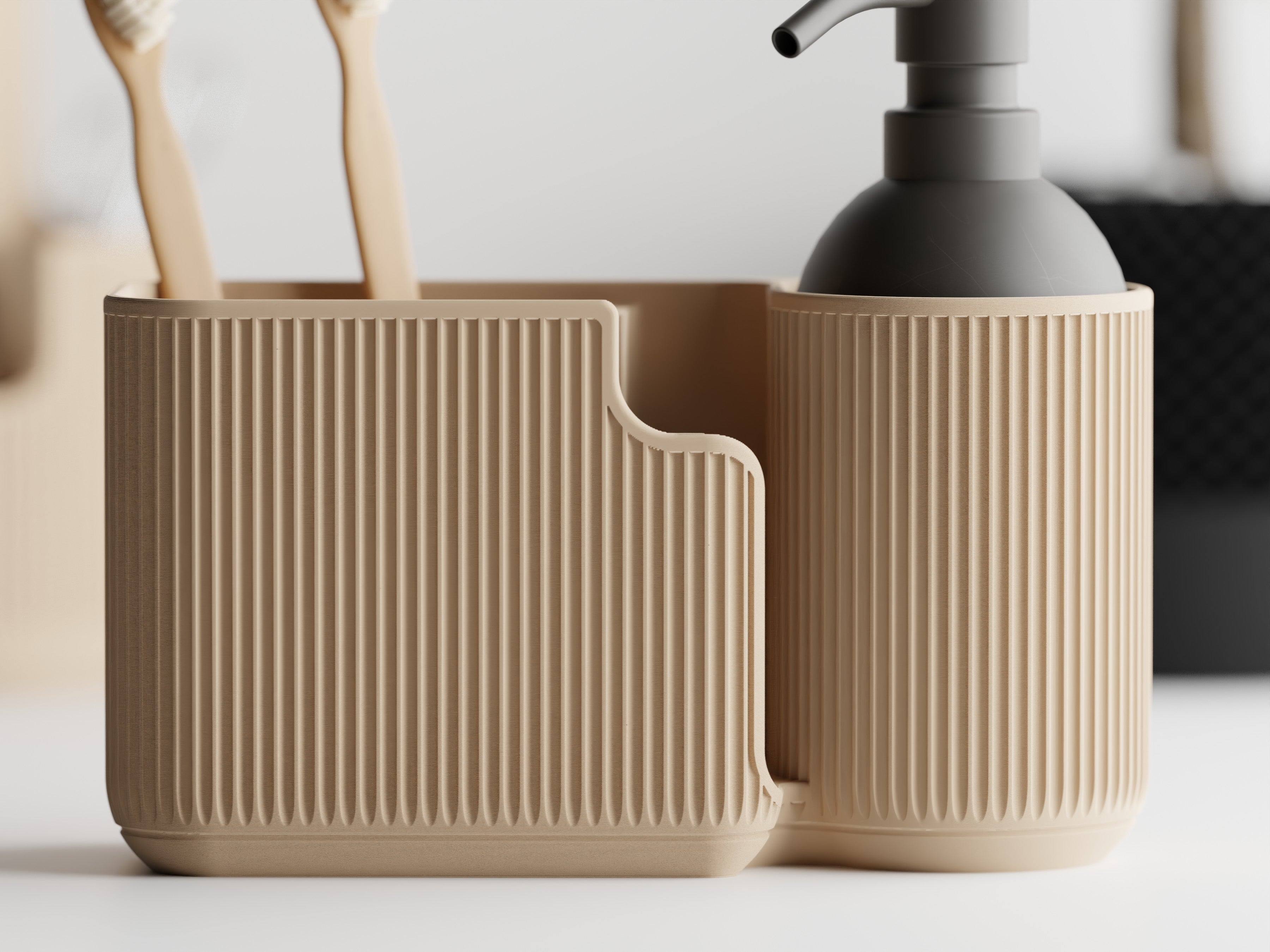Duova Bathroom Organizer Set | Toothbrush Holder Set