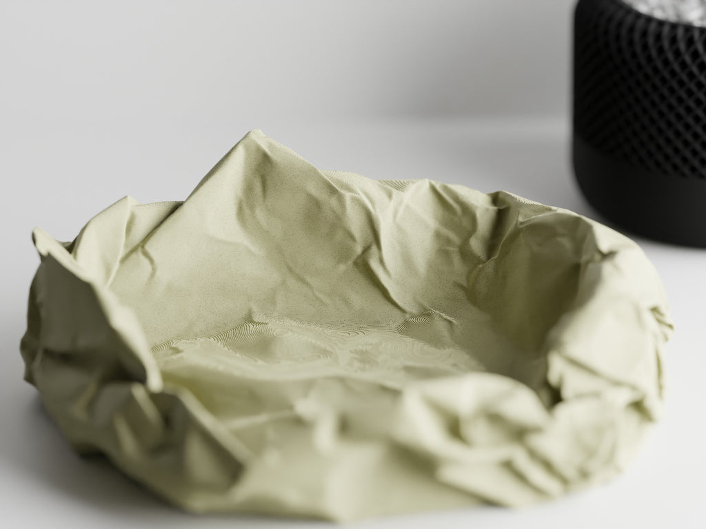 Crumbled Paper Bowl Catchall Tray | Modern Desk Organizer